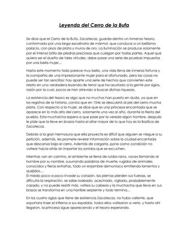 Leyendas de terror cortas de Zacatecas Escalofriantes relatos