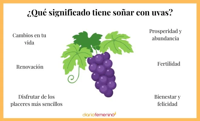 Viaje místico al mundo de los sueños con uvas moradas