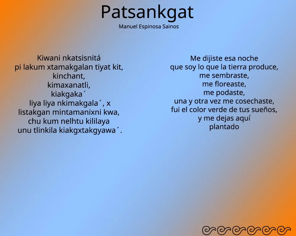 Poemas bilingües lenguas indígenas y español