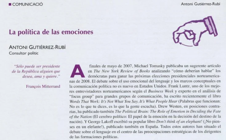 El papel de las emociones en política