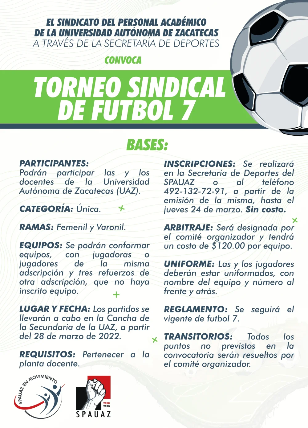 Convocatoria para el torneo de fútbol más esperado