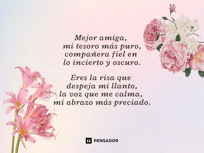 Poema para la mejor amiga Nuestra amistad celebrada