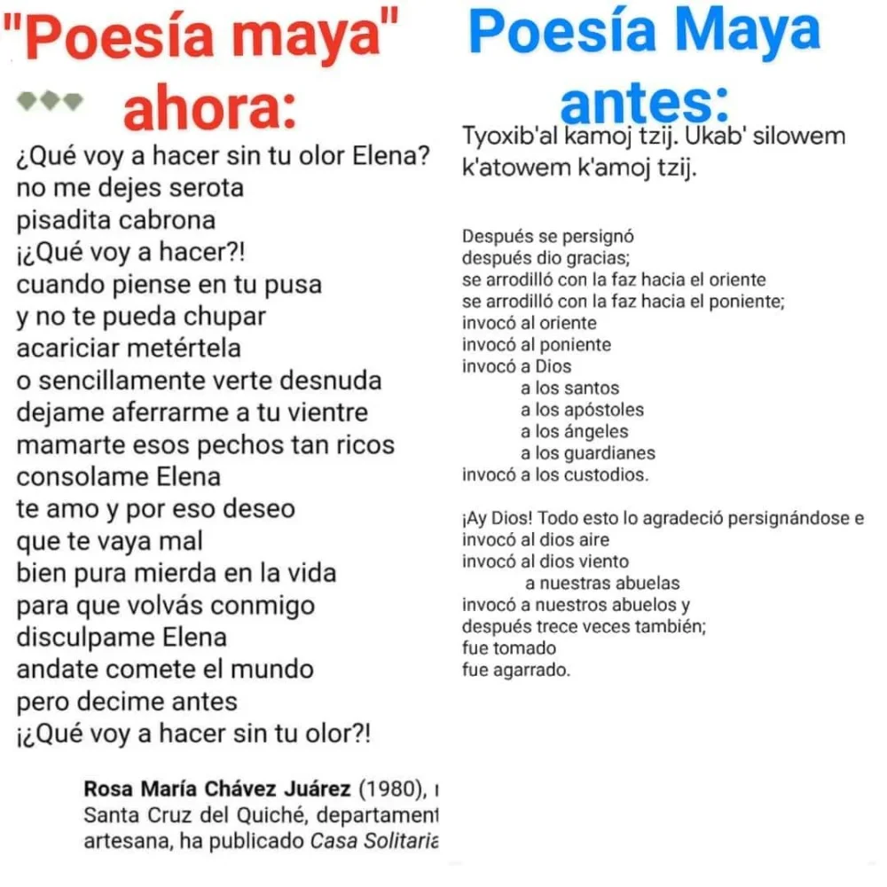 Poema bilingüe maya-español conexión de dos culturas antiguas